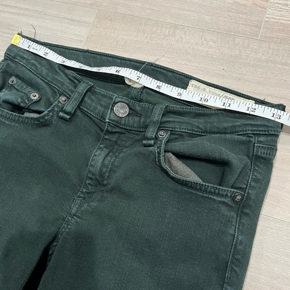 RAG & BONE/ JEAN Forest Green Skinny Denim 5-Pocket JEANS Size 26 - Picture 10 of 12